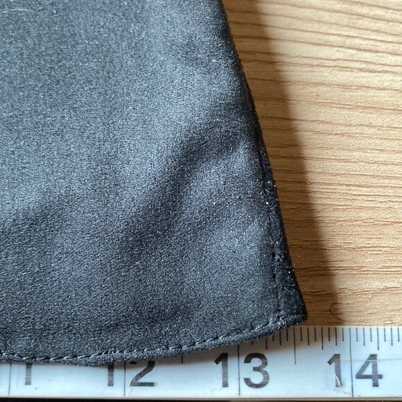 FTF Nadia Black Faux Suede Lace Up Thigh High Open Point Peep Toe Heel Boots 11 - Picture 8 of 11